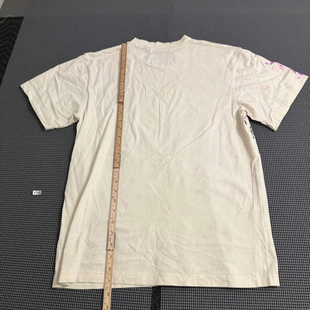 PacSun Eternity Racing Graphic T-Shirt Mens Small Cream Distressed Streetwear - Picture 5 of 10